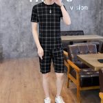Casual Suit Short-sleeved T-shirt Male Boy Tide Brand Two-piece Shorts Shorts – Image 5