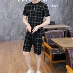 Casual Suit Short-sleeved T-shirt Male Boy Tide Brand Two-piece Shorts Shorts – Image 2