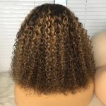 Natural Curly Deep Wave Lace Wig, Piano-color Inter-color Lace Headgear – Image 2