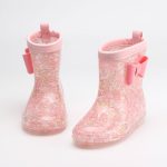 New Children's Rain Boots Cartoon Crystal Bottom – Image 5