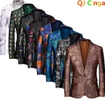 QJ CINGA Brands Men's Suit Jacket, Wedding Business Dress Coat, Slim Blazer, New Costume, Asian Size, M-5XL, 6XL