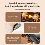 Handheld Deep Tissue Massagers  Percussion Massage Gun  6-Head Back Massager For Muscle Relaxation In Back Leg Neck Shoulder And Body Gifts For Families And Friends – Image 3