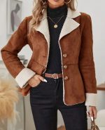 Casual Fashion Cold-proof Warm Fur Integrated Lapel Pocket Jacket – Image 5
